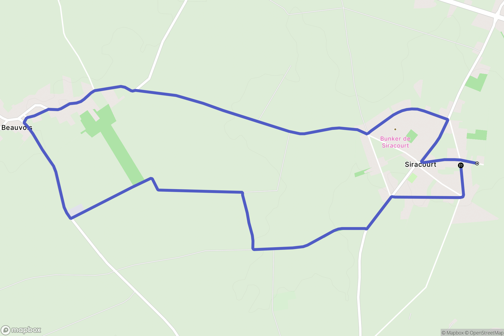 Siracourt : carte du parcours de randonnée - France