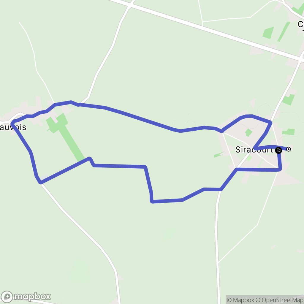 Siracourt : carte du parcours de randonnée - France