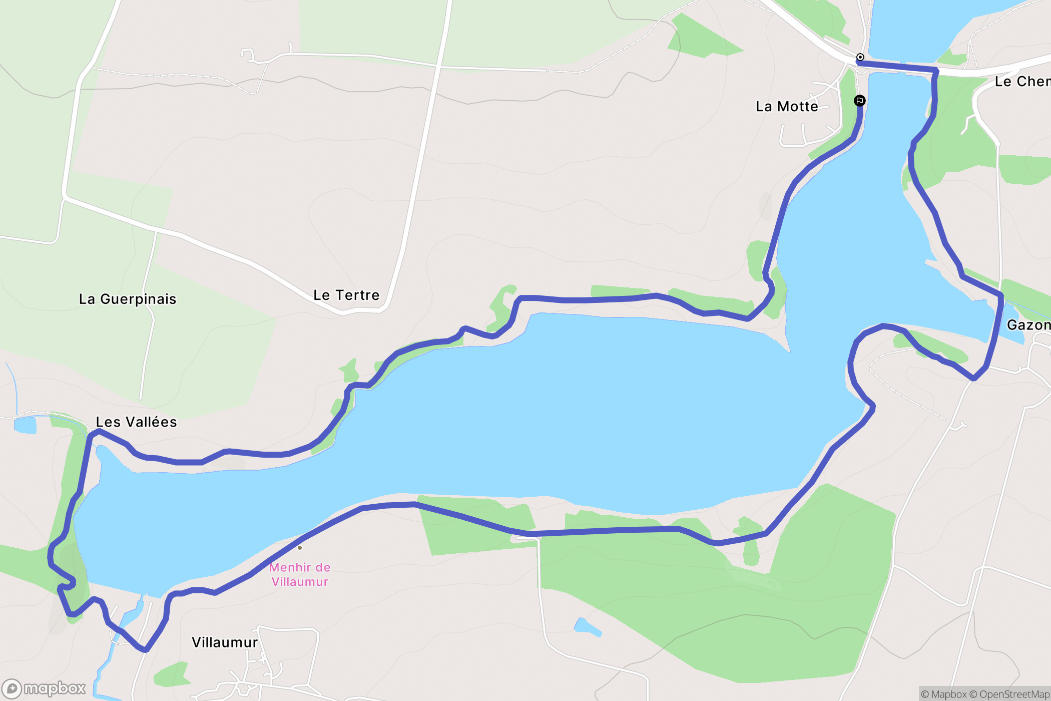 Champeaux : carte du parcours de randonnée - France