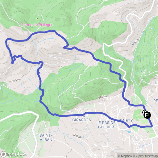 Manosque : carte du parcours de randonnée - France