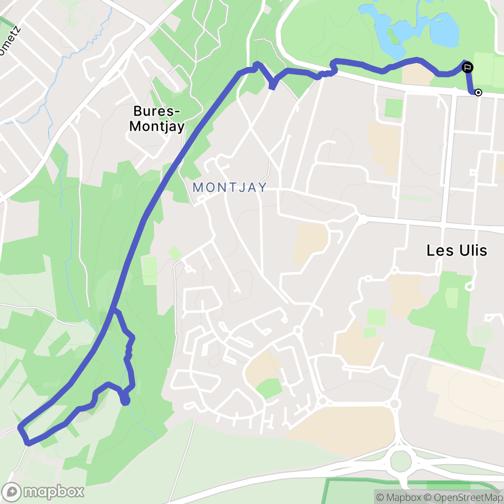 Les Ulis : carte du parcours de randonnée - France