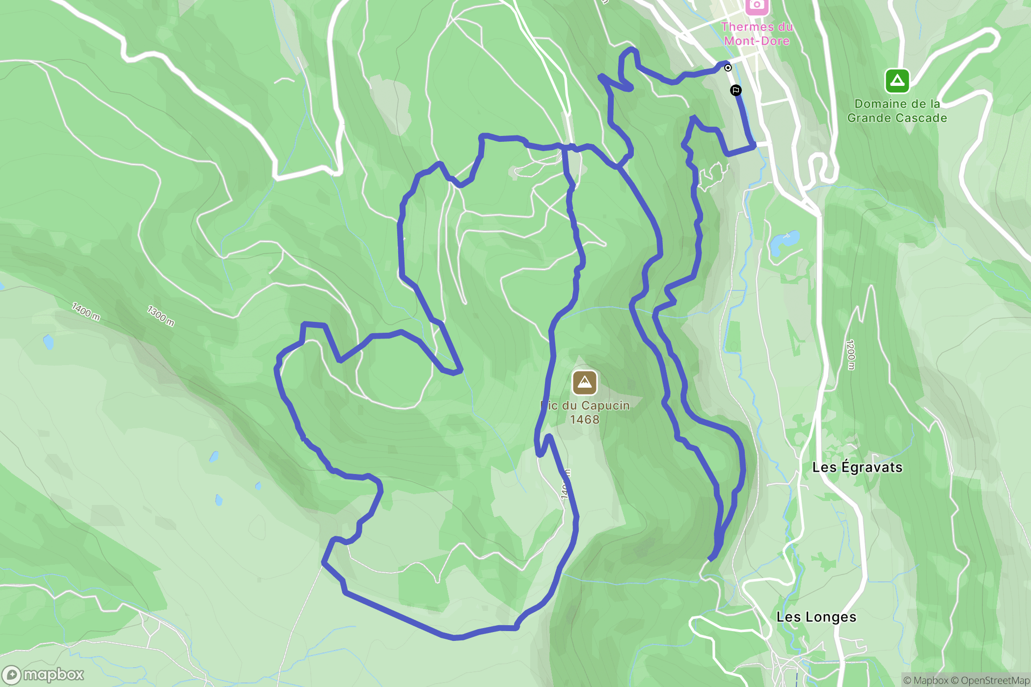 Mont-Dore : carte du parcours de randonnée - France
