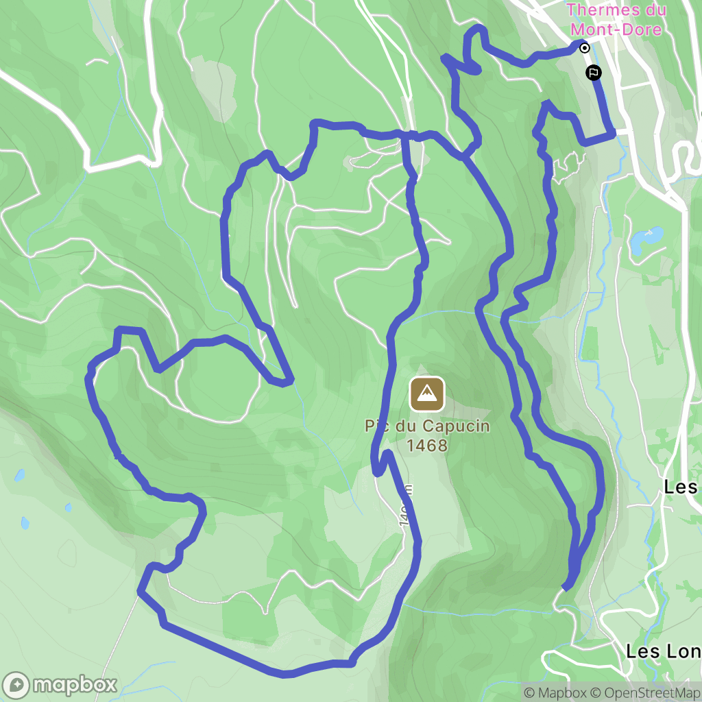 Mont-Dore : carte du parcours de randonnée - France