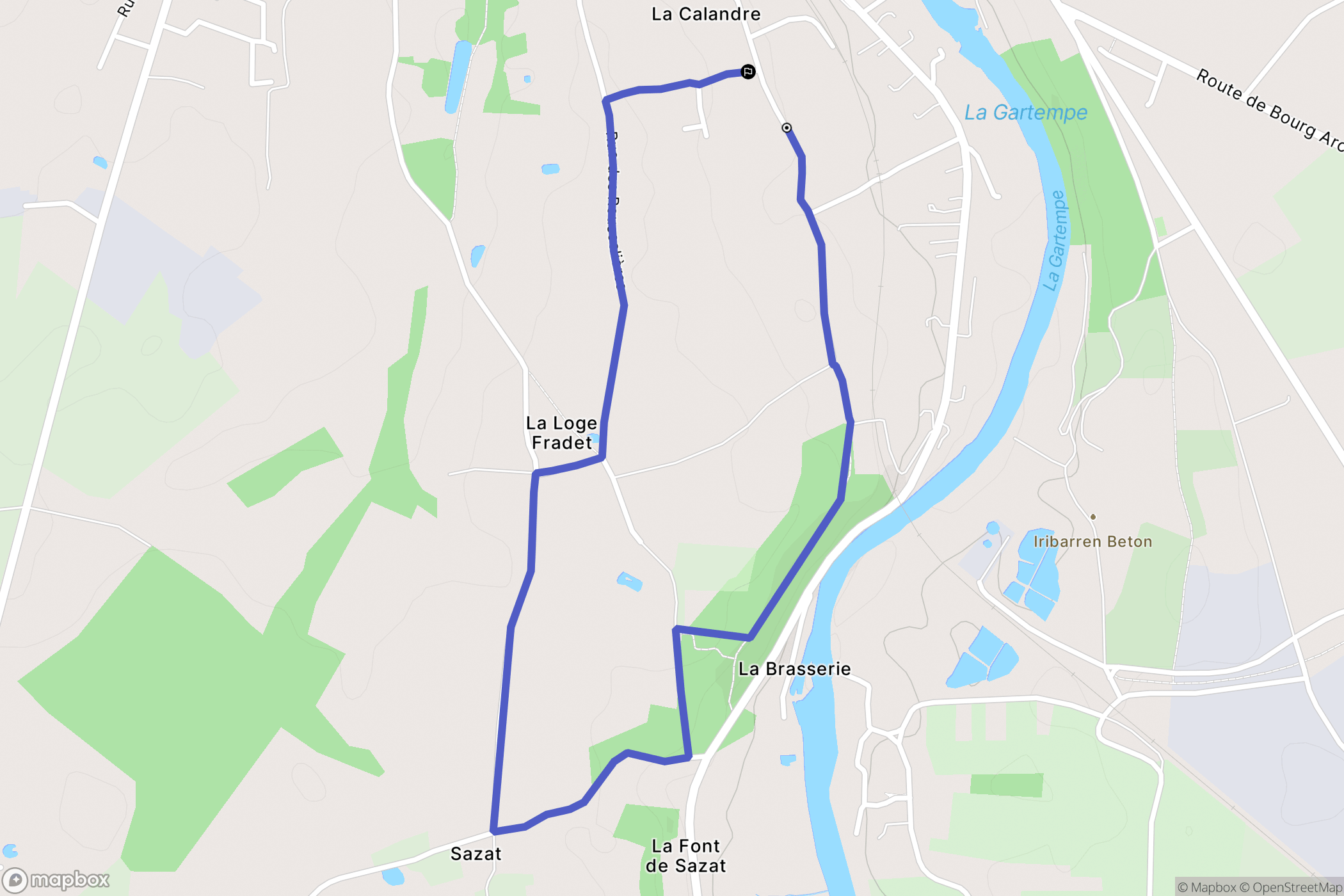 Saulgé : carte du parcours de randonnée - France