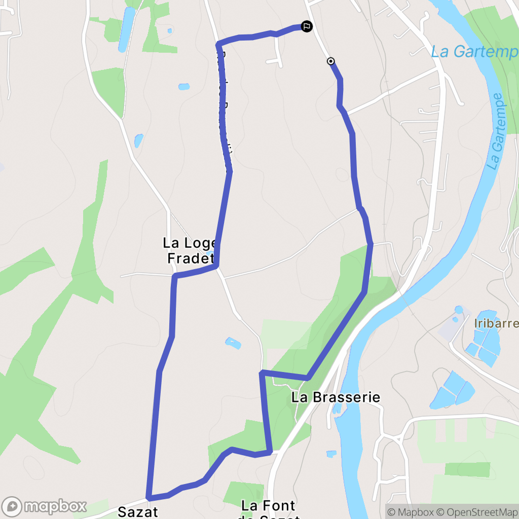 Saulgé : carte du parcours de randonnée - France