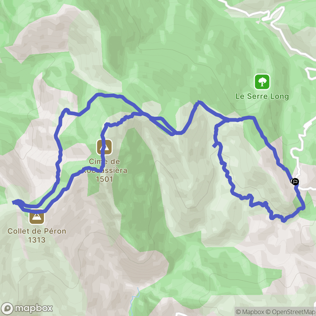 Lucéram : carte du parcours de randonnée - France