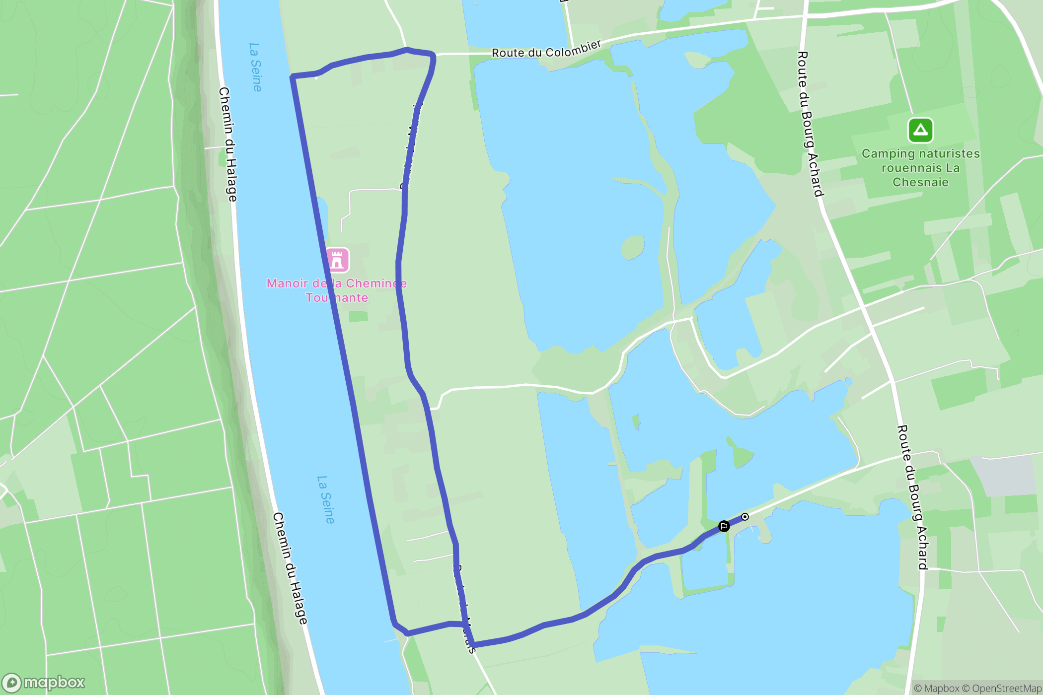Anneville-Ambourville : carte du parcours de randonnée - France