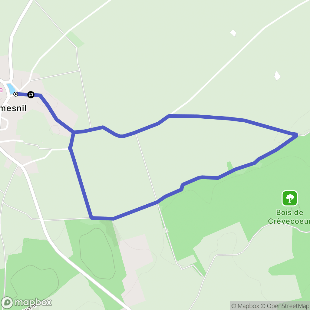 Hétomesnil : carte du parcours de randonnée - France