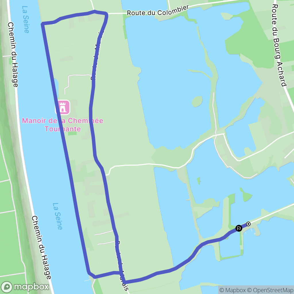 Anneville-Ambourville : carte du parcours de randonnée - France