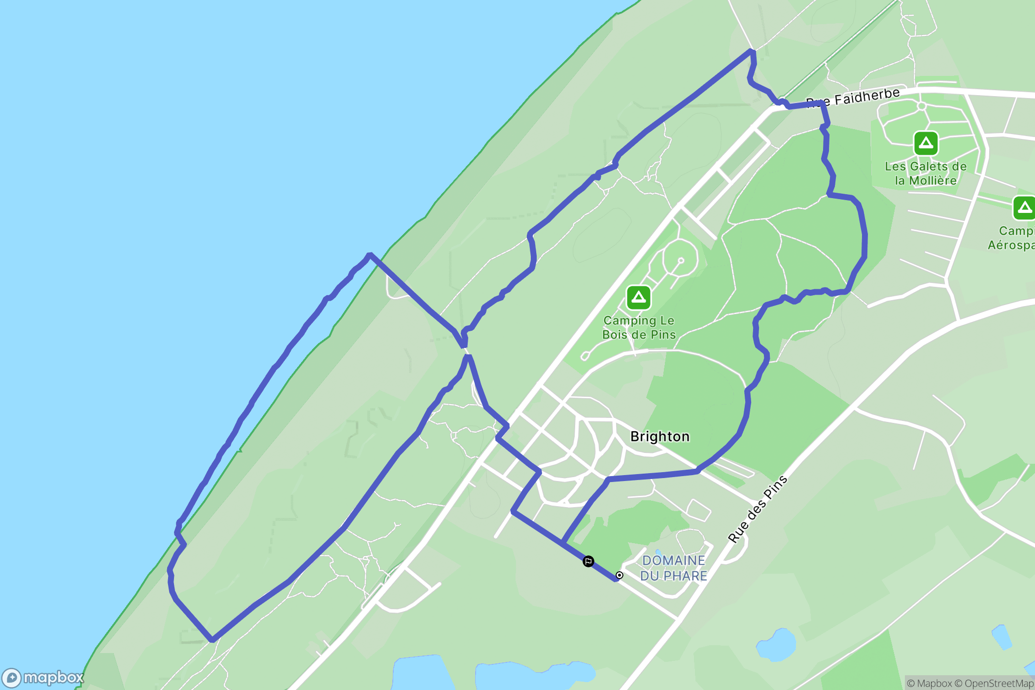 Cayeux-sur-Mer : carte du parcours de randonnée - France