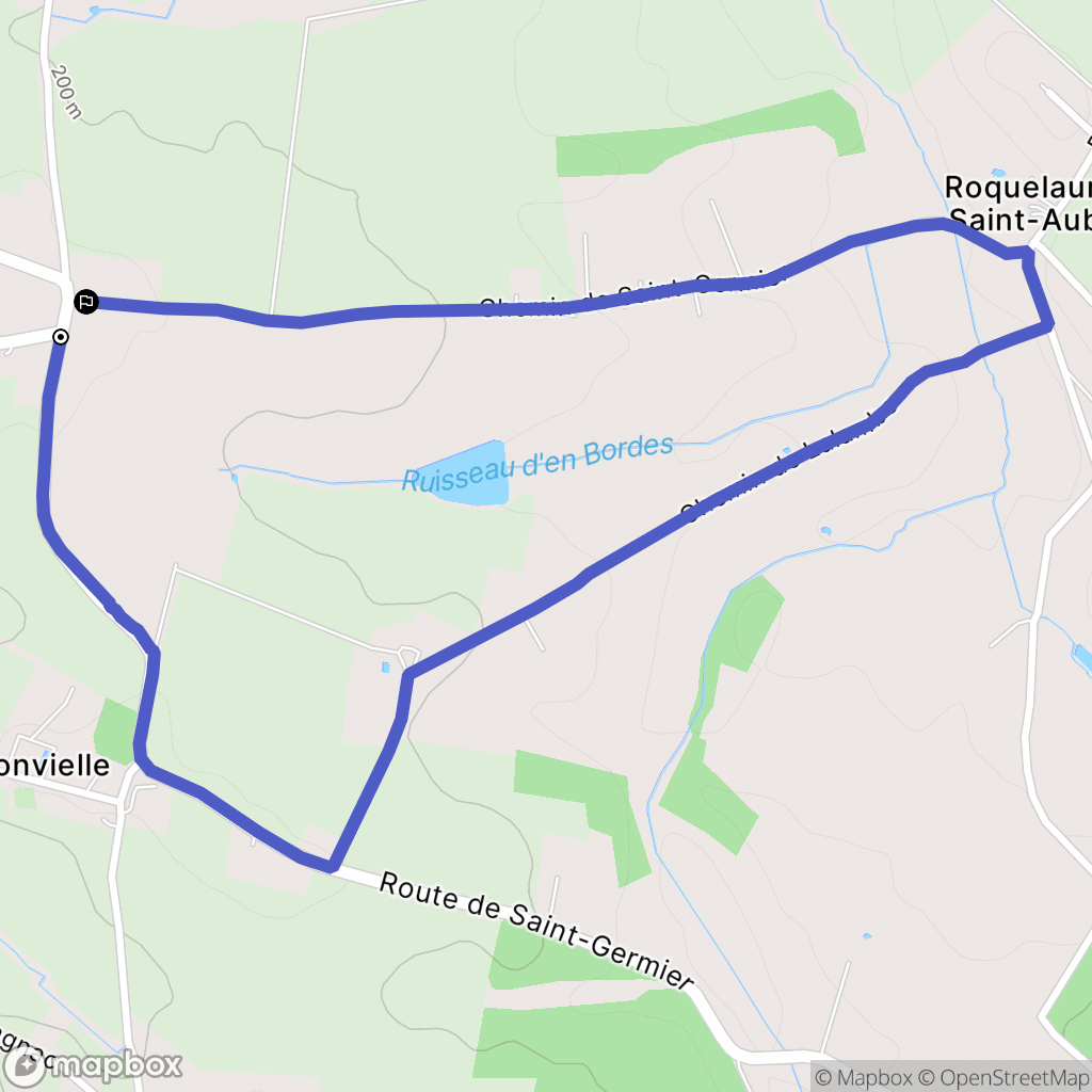 Saint-Germier : carte du parcours de randonnée - France