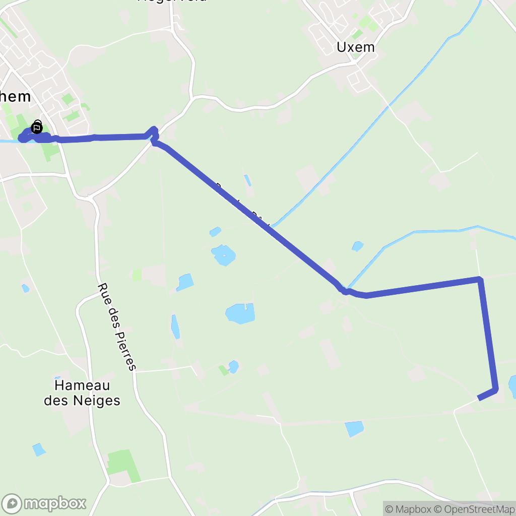 Téteghem-Coudekerque-Village : carte du parcours de randonnée - France