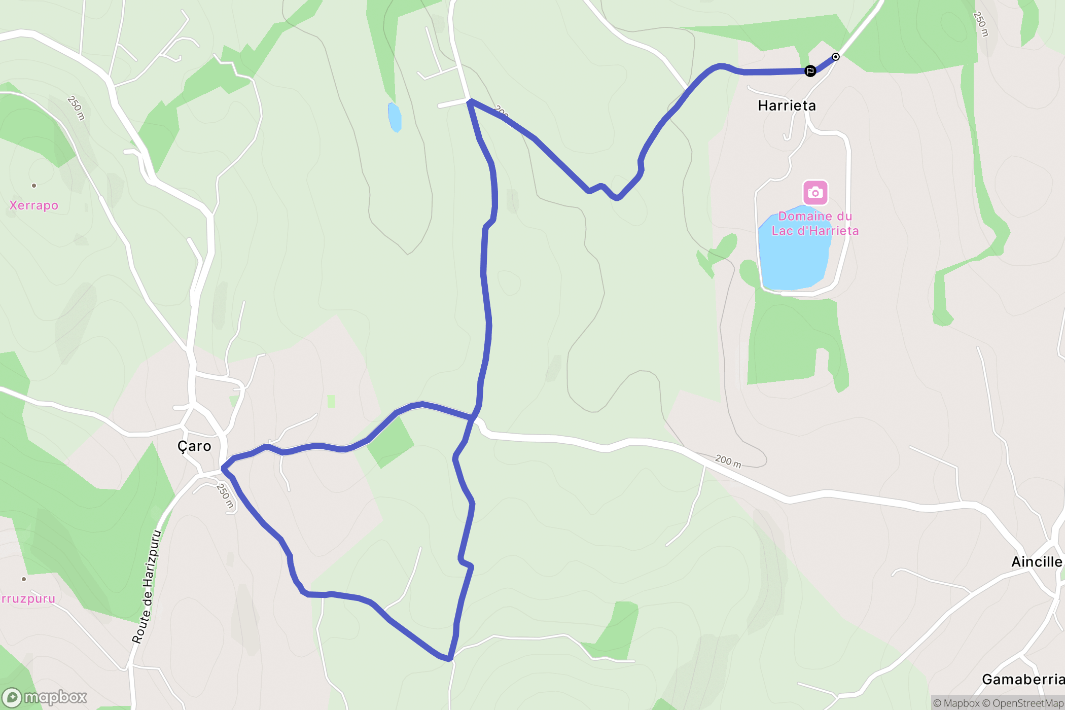 Saint-Jean-le-Vieux : carte du parcours de randonnée - France
