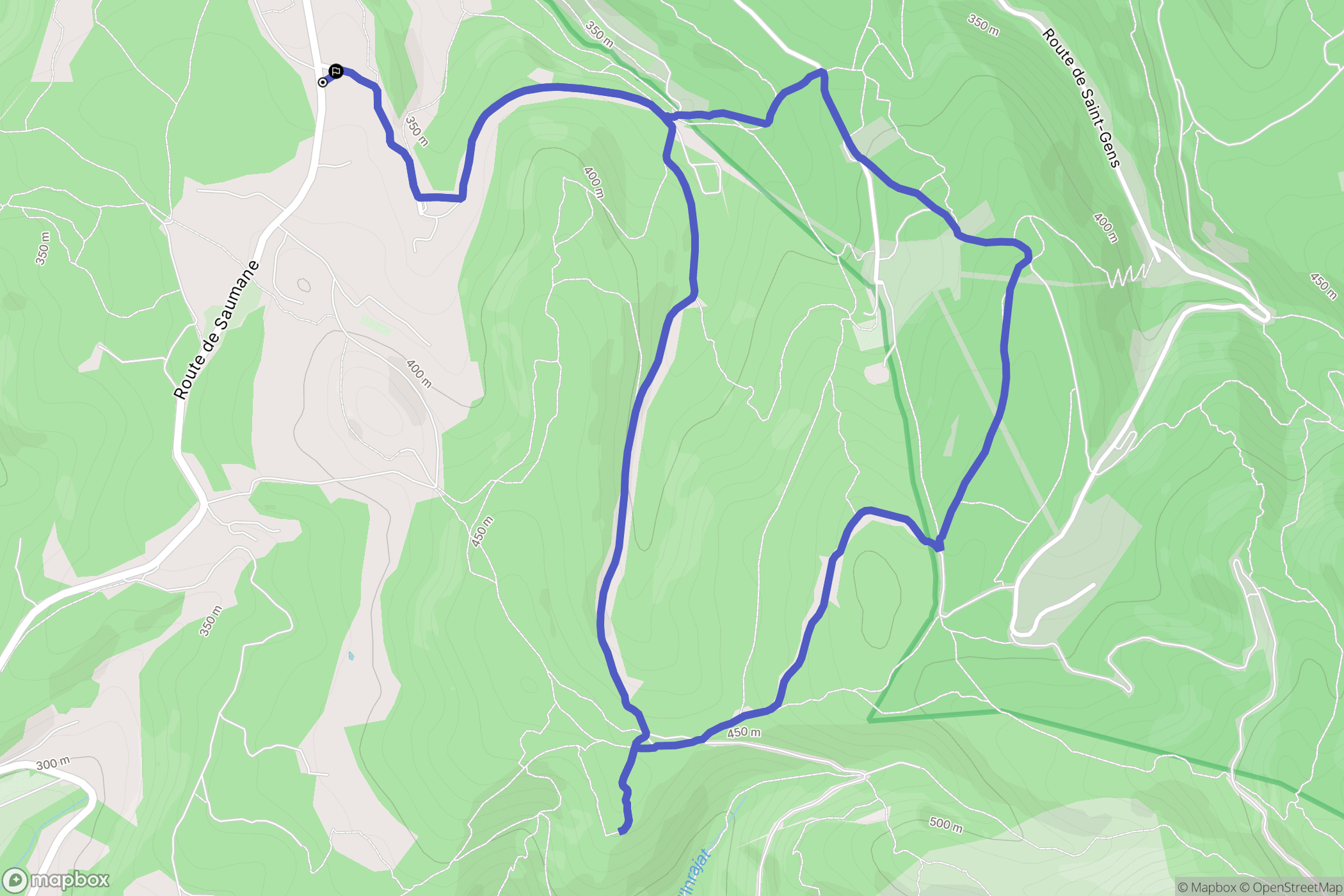 La Roque-sur-Pernes : carte du parcours de randonnée - France
