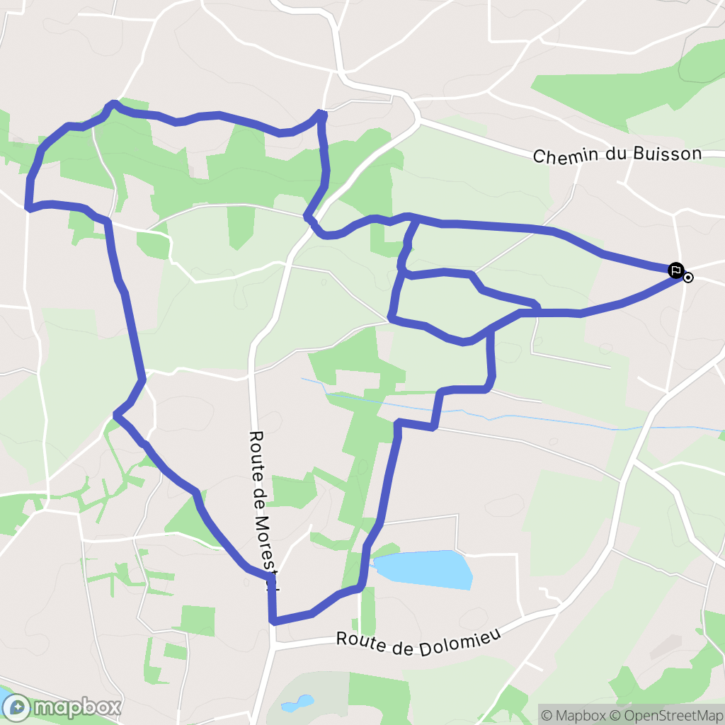 Dolomieu : carte du parcours de randonnée - France