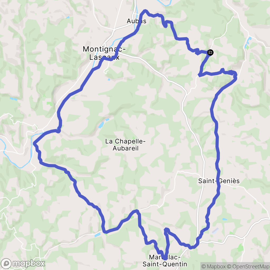 Coly-Saint-Amand : carte du parcours de randonnée - France