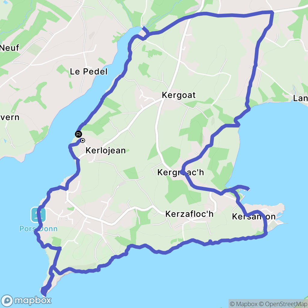Loperhet : carte du parcours de randonnée - France