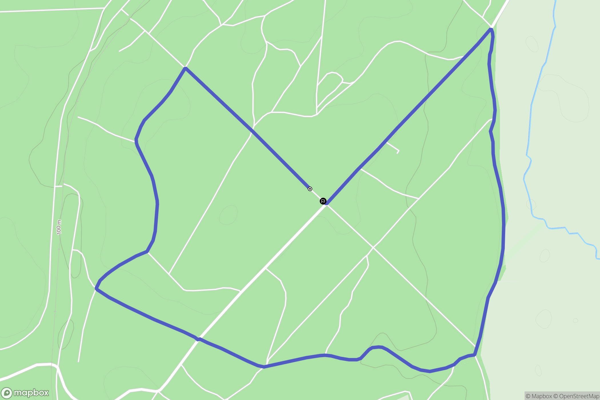 Bunzac : carte du parcours de randonnée - France