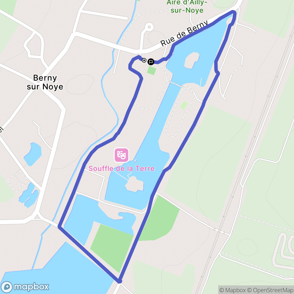 Berny sur Noye : carte du parcours de randonnée - France