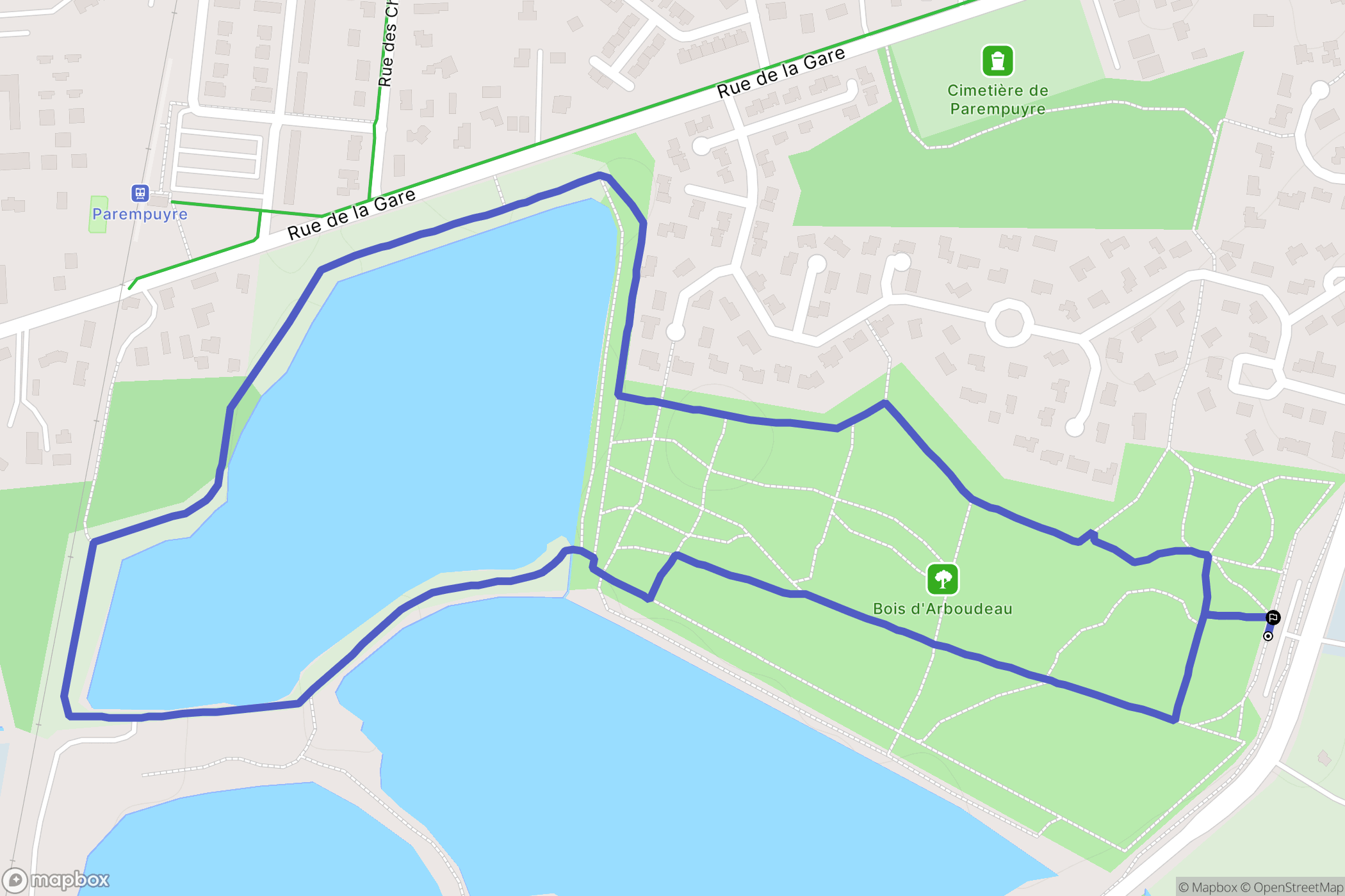 Parempuyre : carte du parcours de randonnée - France