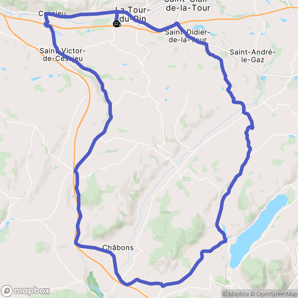 Saint-Jean-de-Soudain : carte du parcours de randonnée - France