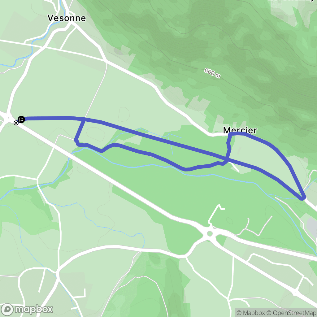 Faverges : carte du parcours de randonnée - France