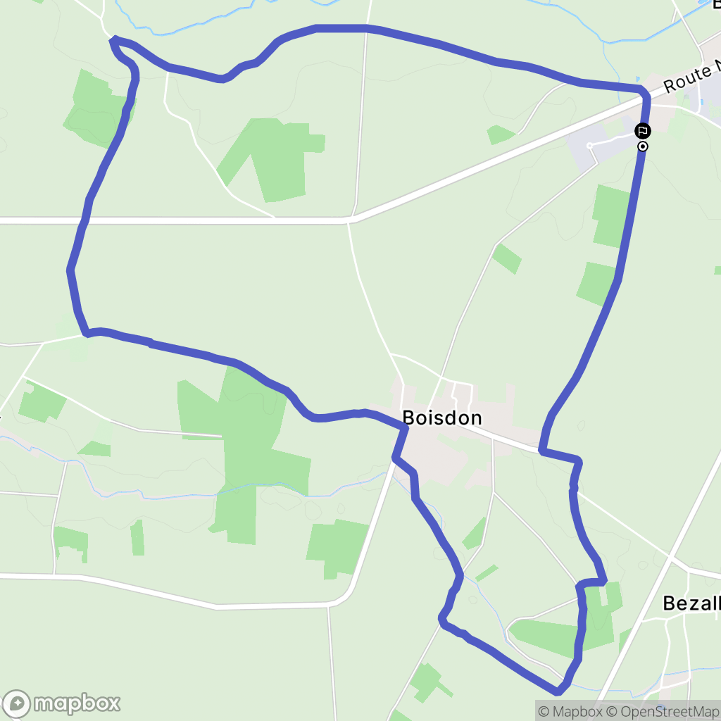 Beton-Bazoches : carte du parcours de randonnée - France