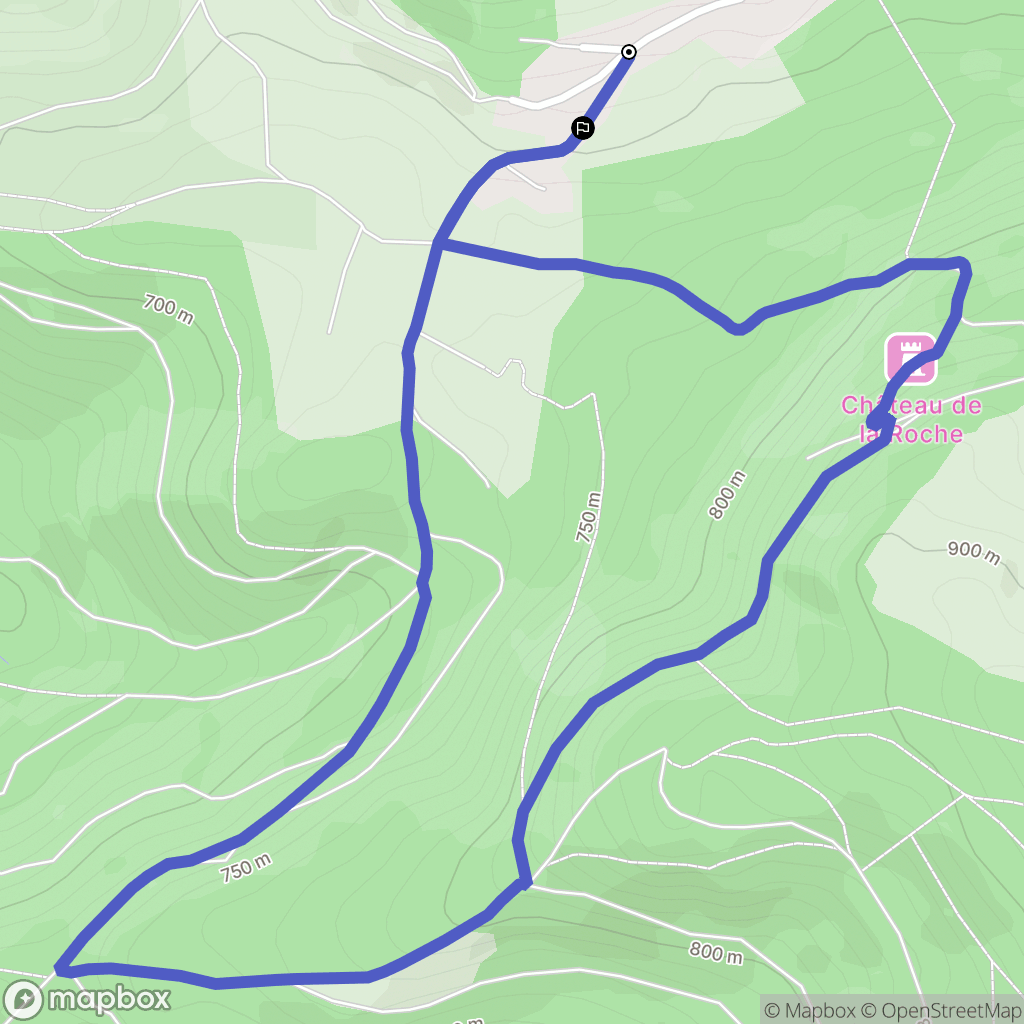 Bellefosse : carte du parcours de randonnée - France