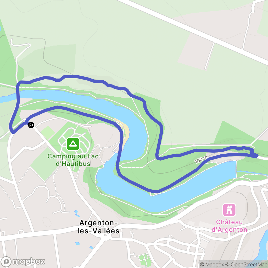 Argentonnay : carte du parcours de randonnée - France