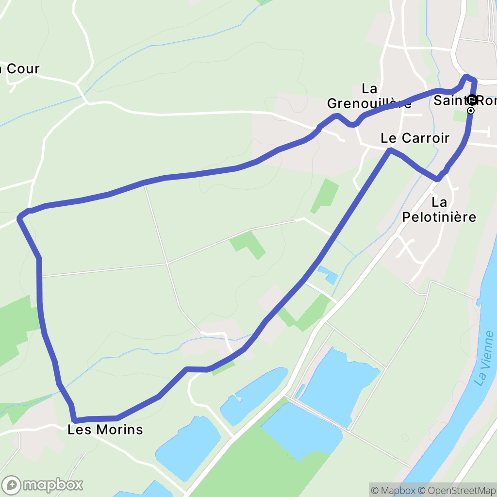 Saint Romain : carte du parcours de randonnée - France