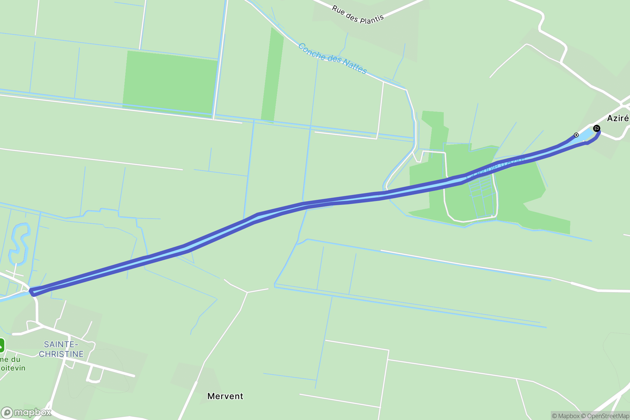 Benet : carte du parcours de randonnée - France