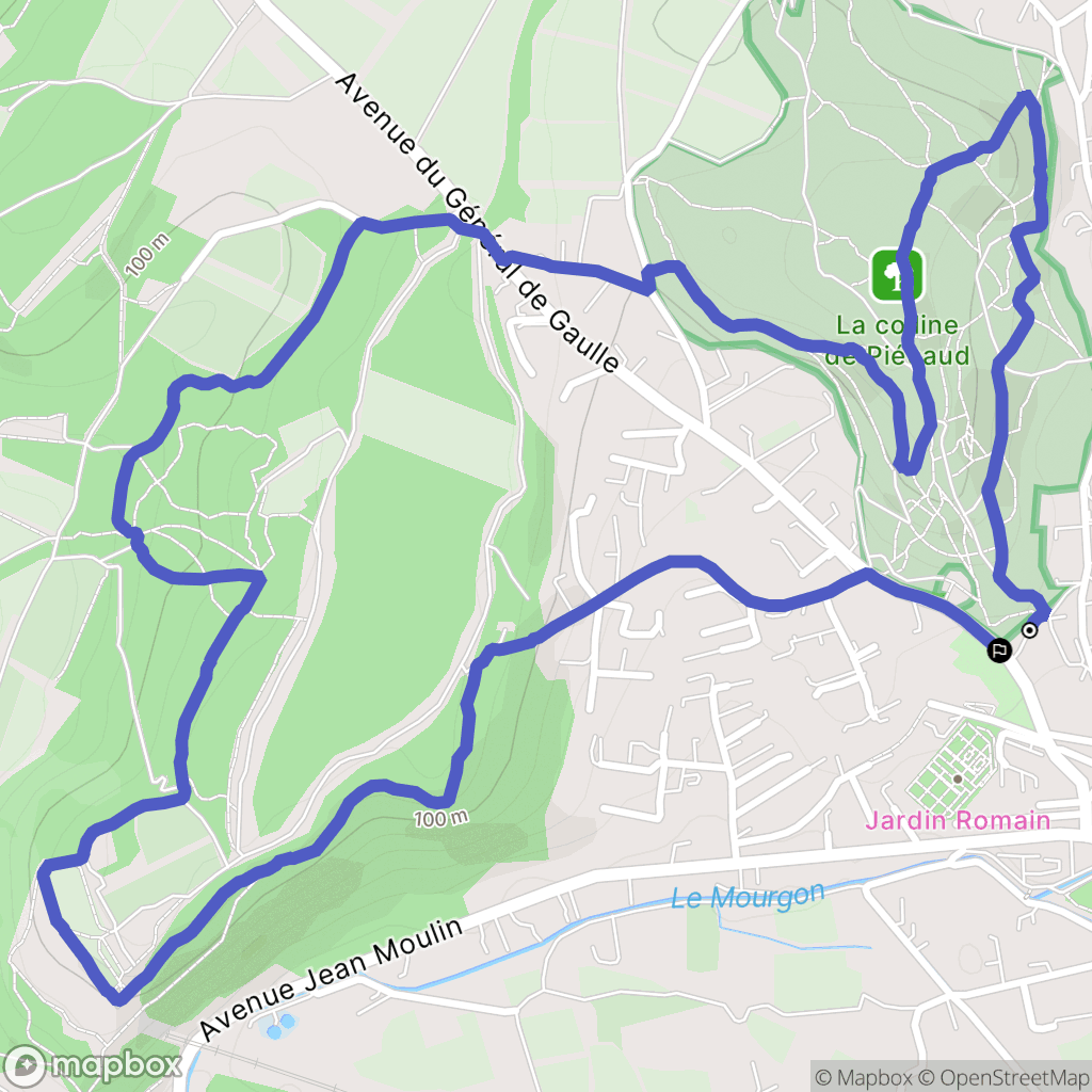Caumont-sur-Durance : carte du parcours de randonnée - France