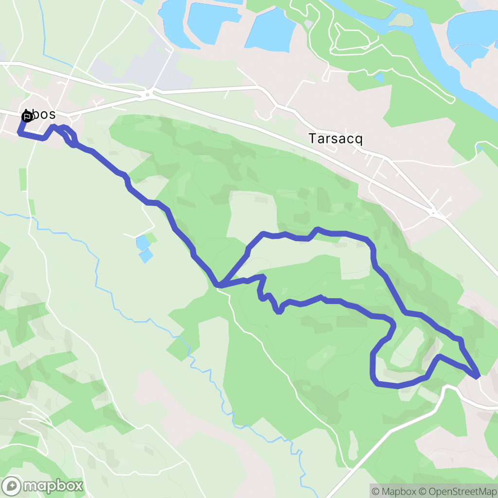 Abos : carte du parcours de randonnée - France