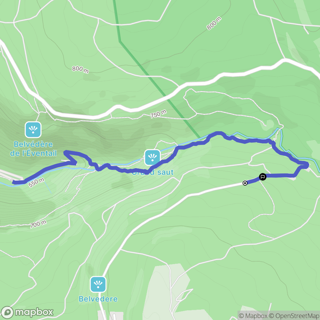 Bonlieu : carte du parcours de randonnée - France
