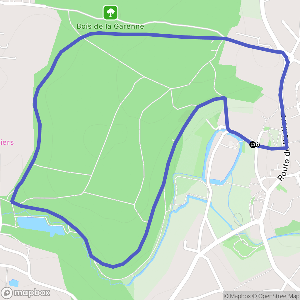 Nouaillé-Maupertuis : carte du parcours de randonnée - France