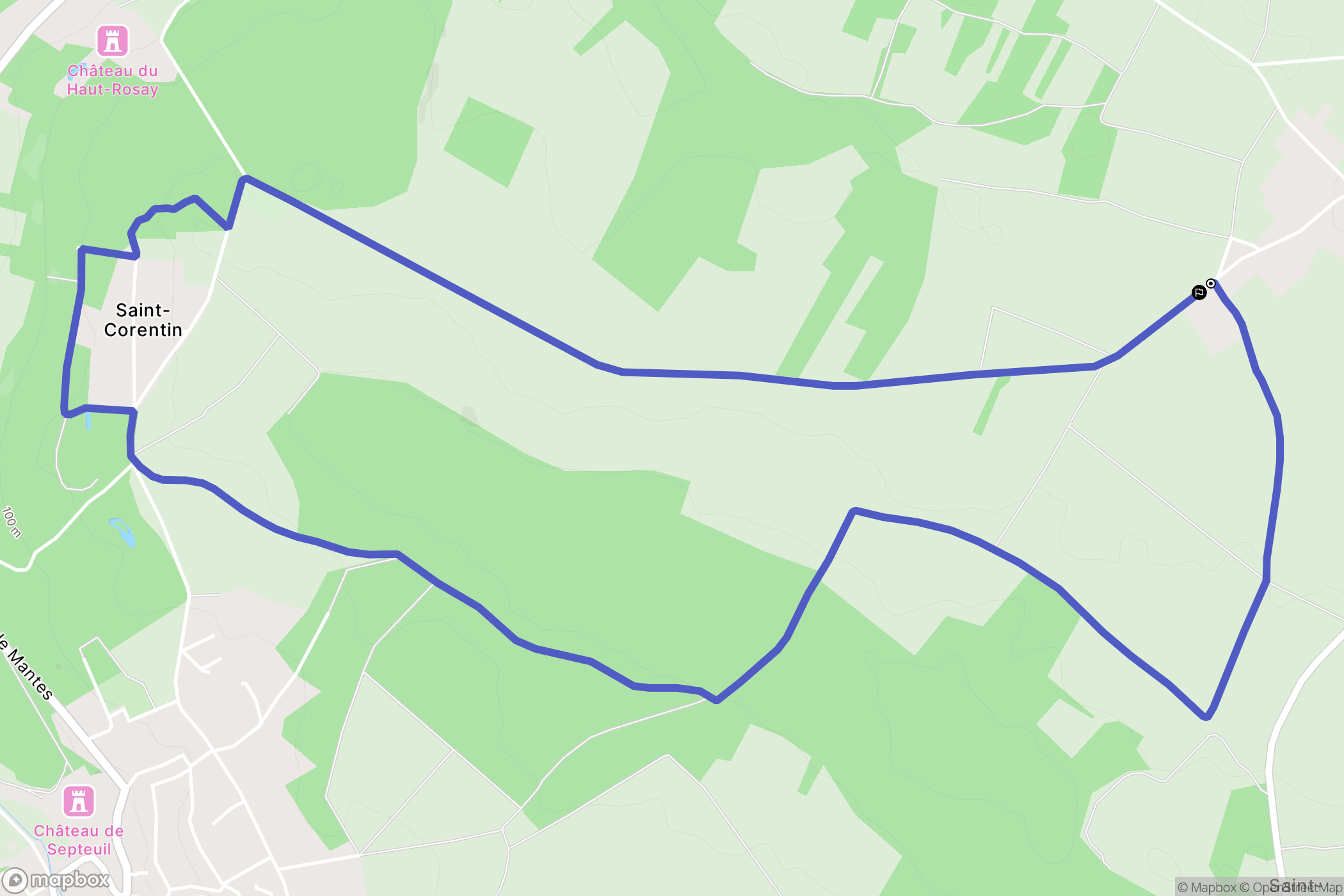 Arnouville-lès-Mantes : carte du parcours de randonnée - France