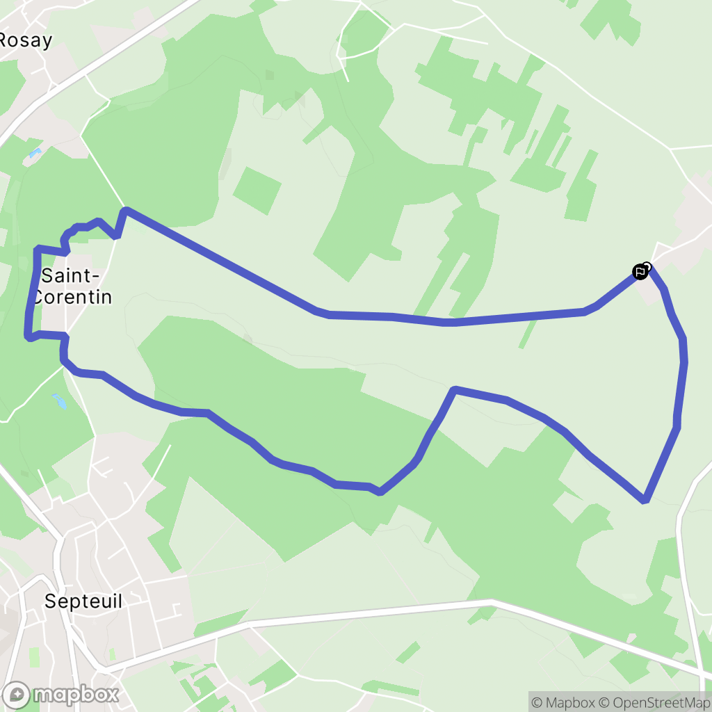 Arnouville-lès-Mantes : carte du parcours de randonnée - France