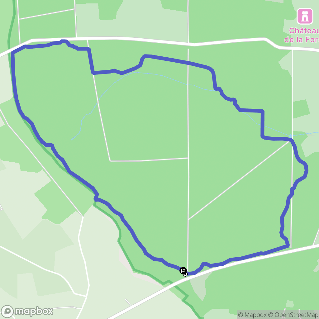 Saint Sauveur Le Vicomte : carte du parcours de randonnée - France