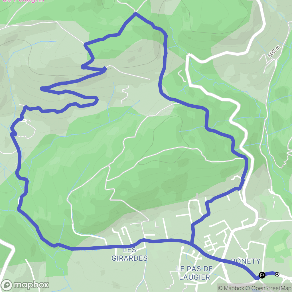 Manosque : carte du parcours de randonnée - France