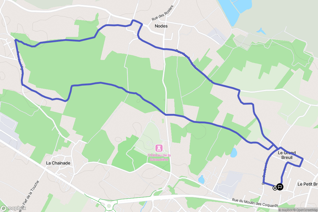 Marennes-Hiers-Brouage : carte du parcours de randonnée - France