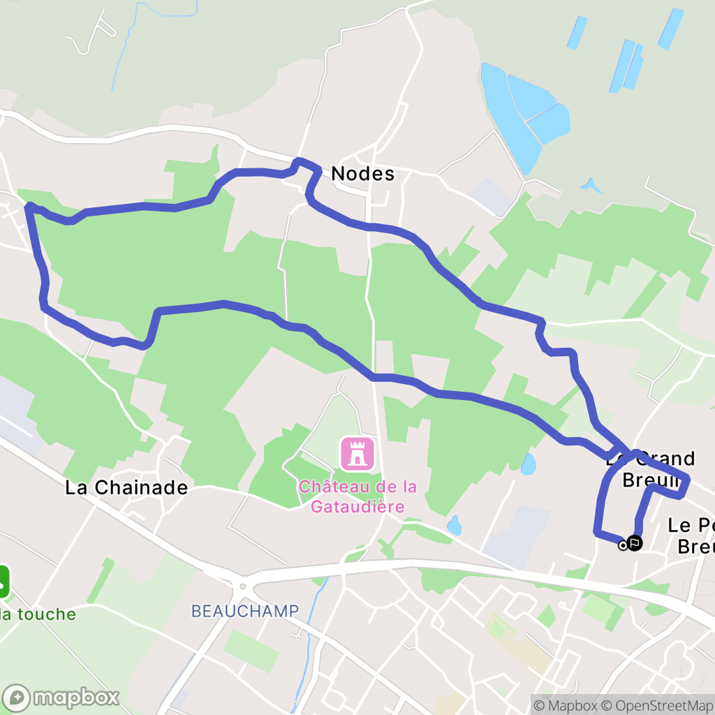 Marennes-Hiers-Brouage : carte du parcours de randonnée - France