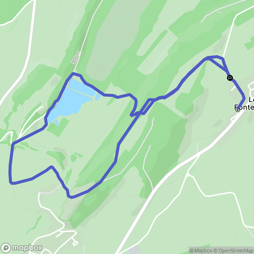Les Fontenelles : carte du parcours de randonnée - France