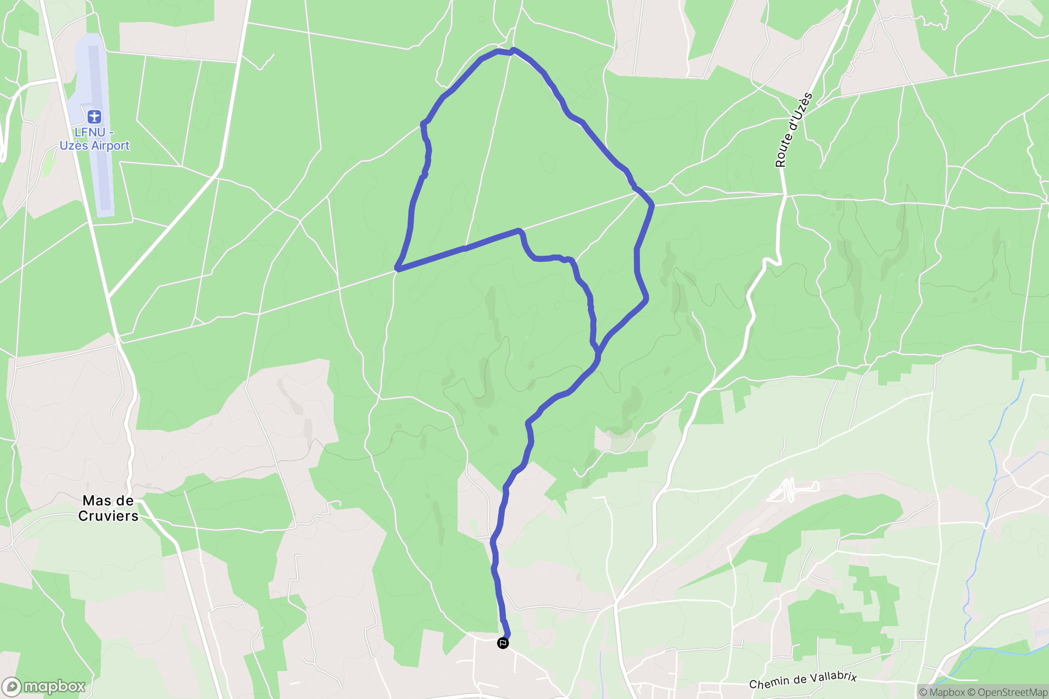 Saint-Quentin-la-Poterie : carte du parcours de randonnée - France