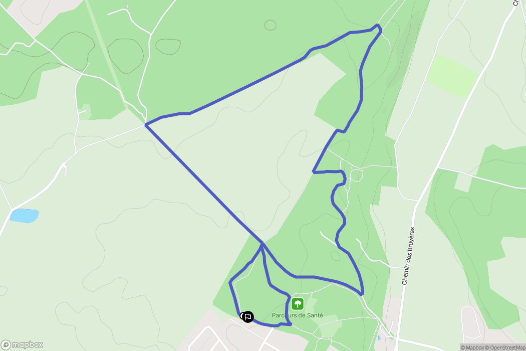 Charvieu-Chavagneux : carte du parcours de randonnée - France