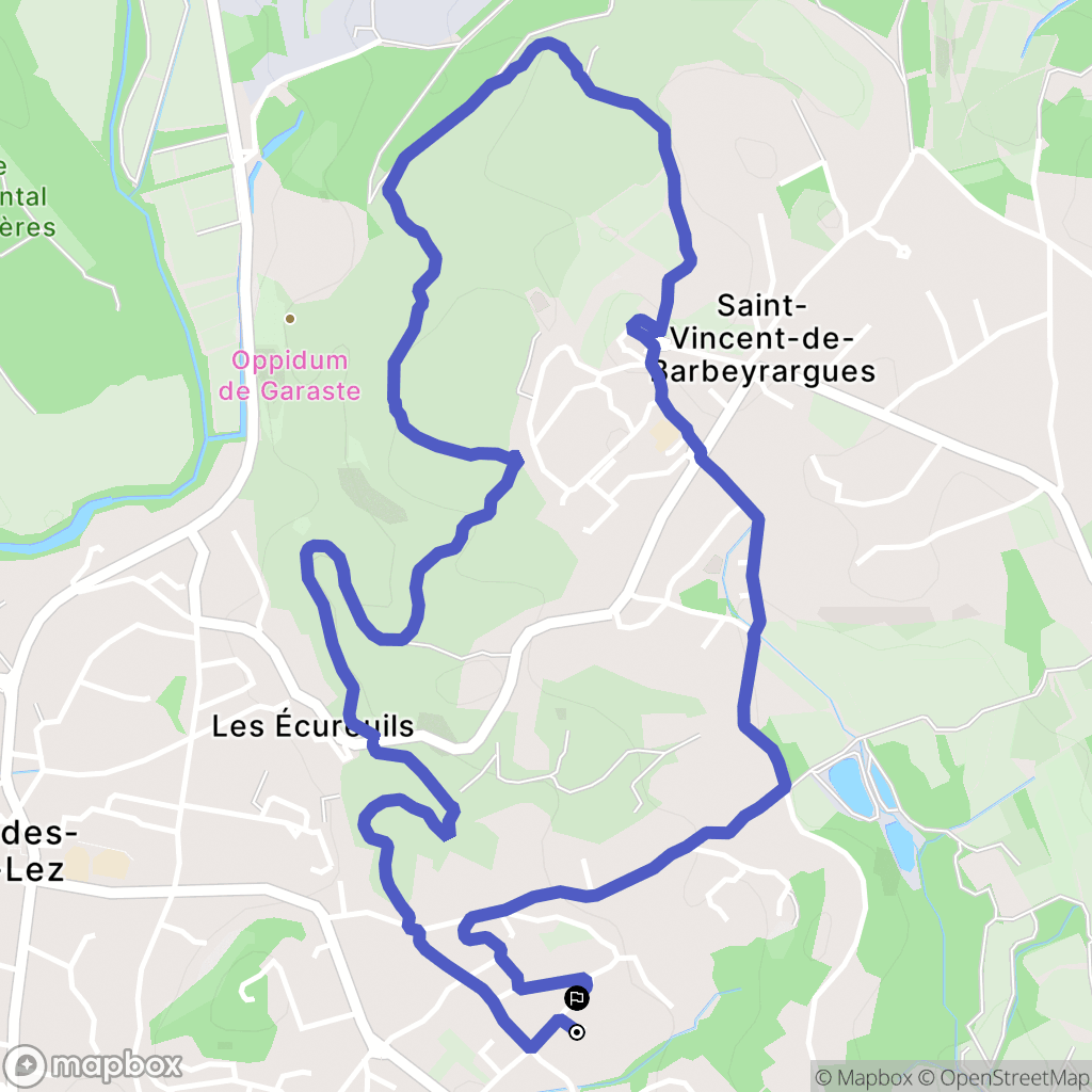 Prades : carte du parcours de randonnée - France