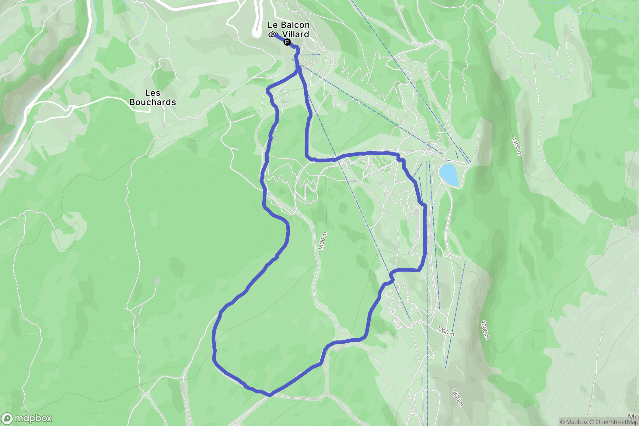 Villard-de-Lans : carte du parcours de randonnée - France