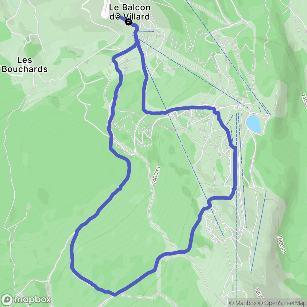 Villard-de-Lans : carte du parcours de randonnée - France