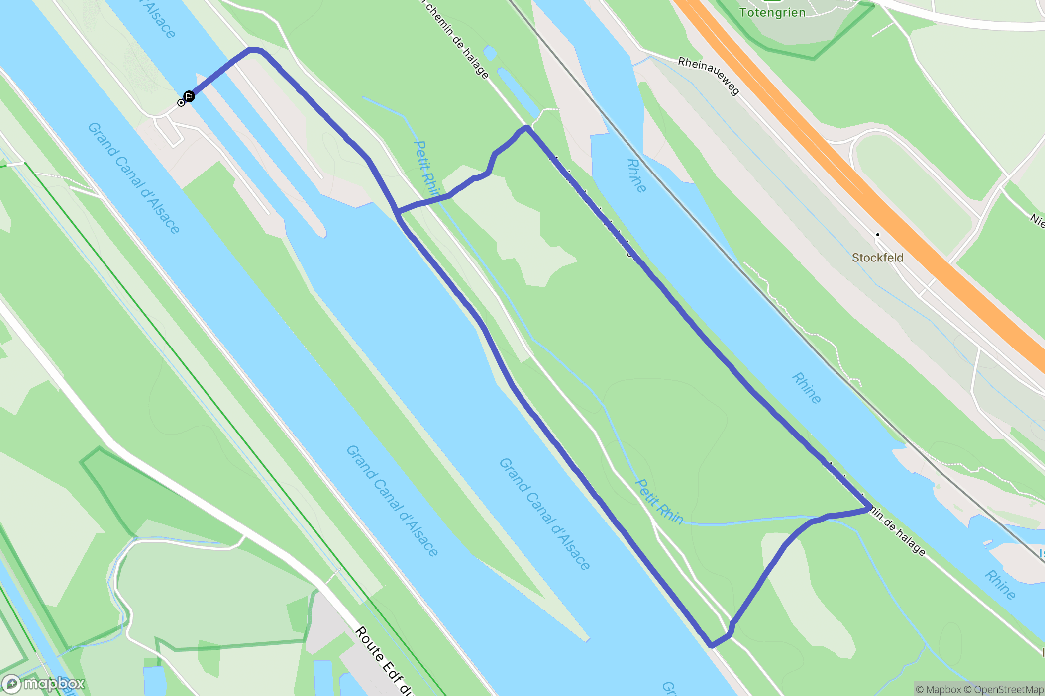 Rosenau : carte du parcours de randonnée - France