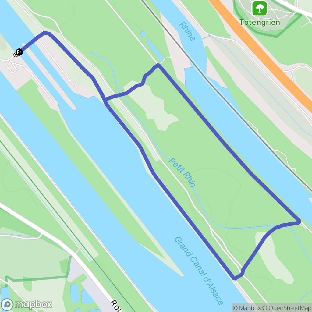 Rosenau : carte du parcours de randonnée - France
