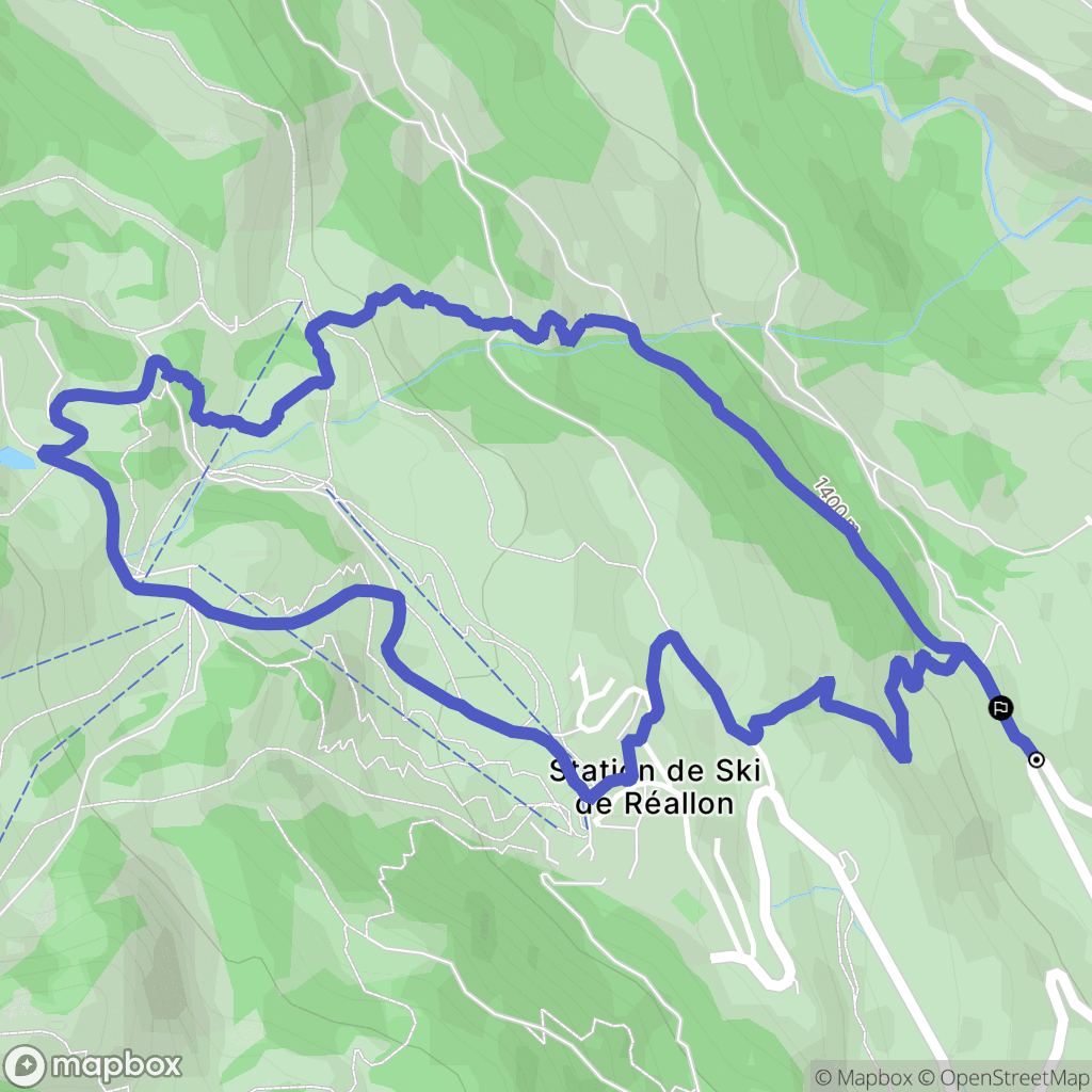 Réallon : carte du parcours de randonnée - France
